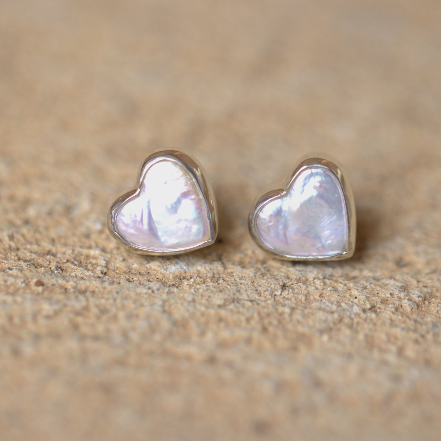 Heart Pearl Studs
