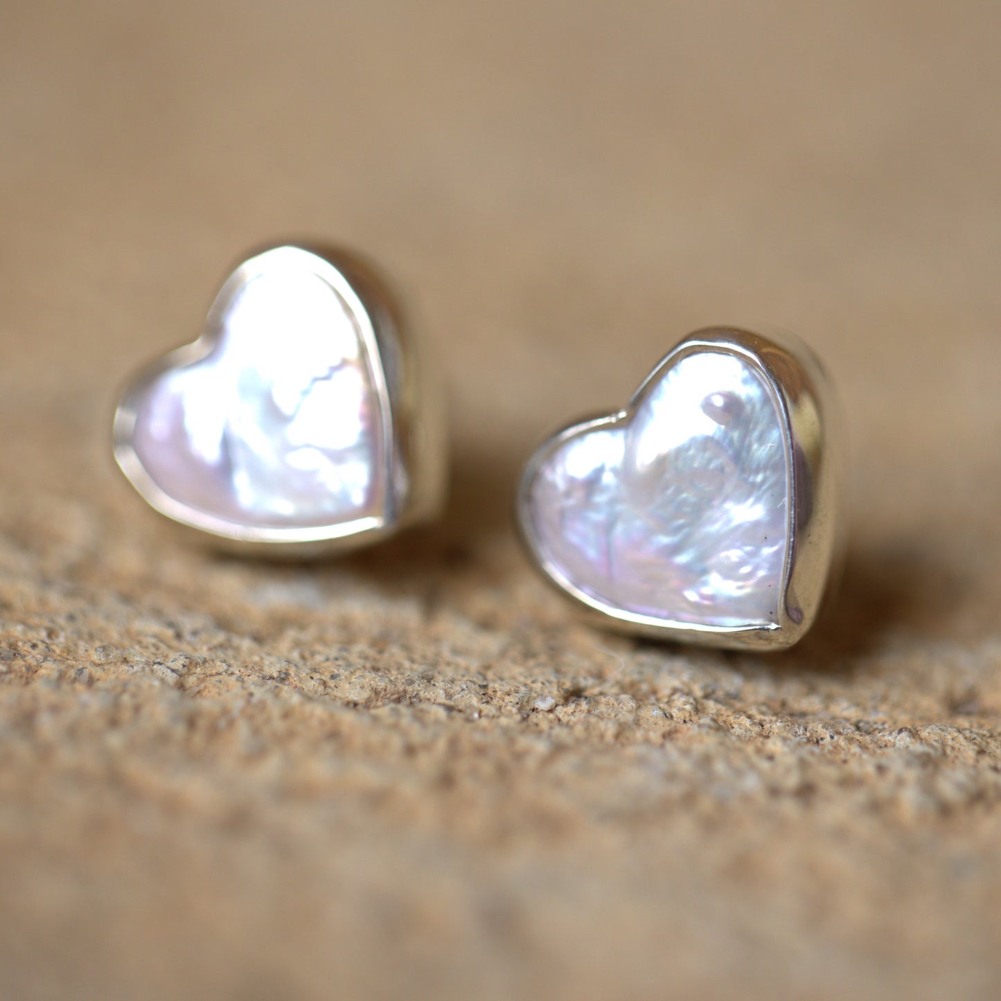 Heart Pearl Studs