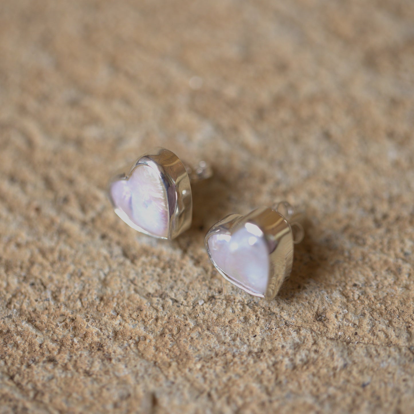 Heart Pearl Studs
