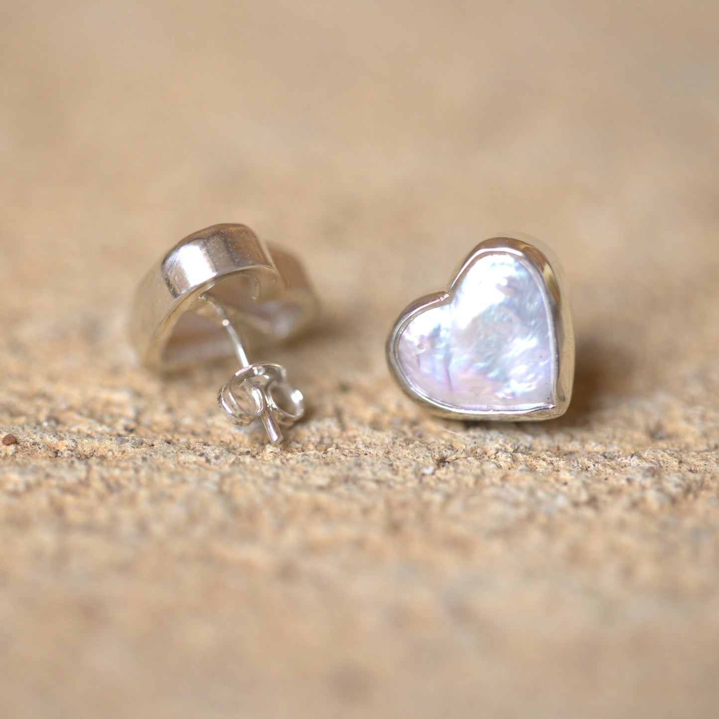 Heart Pearl Studs