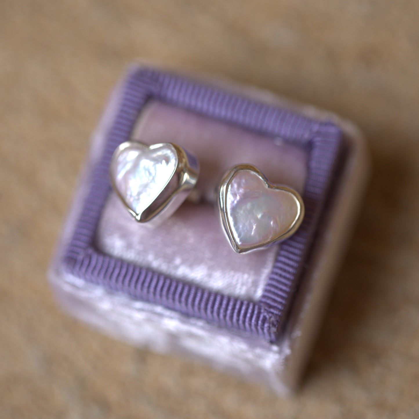 Heart Pearl Studs