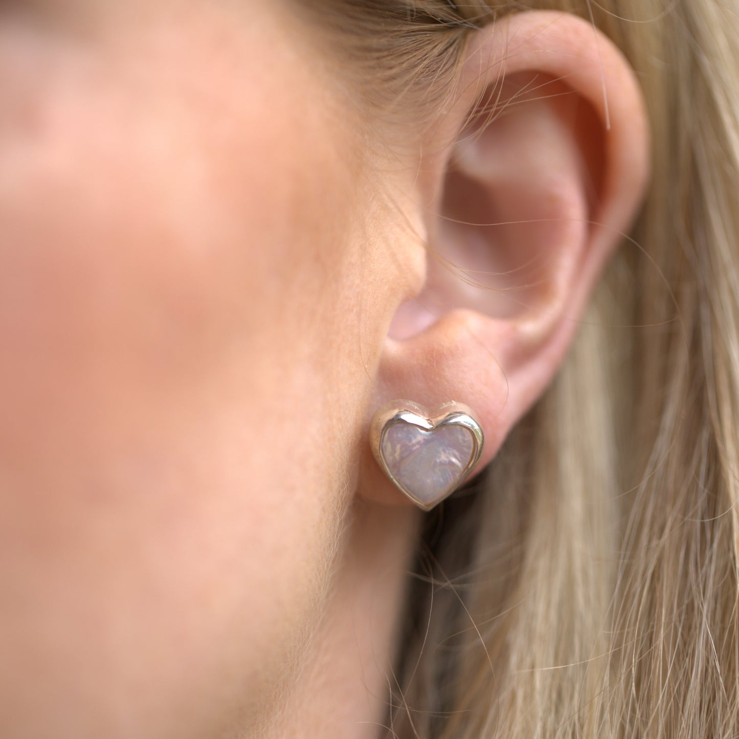 Heart Pearl Studs