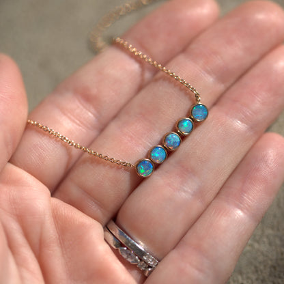 Opal Blue Green Necklace