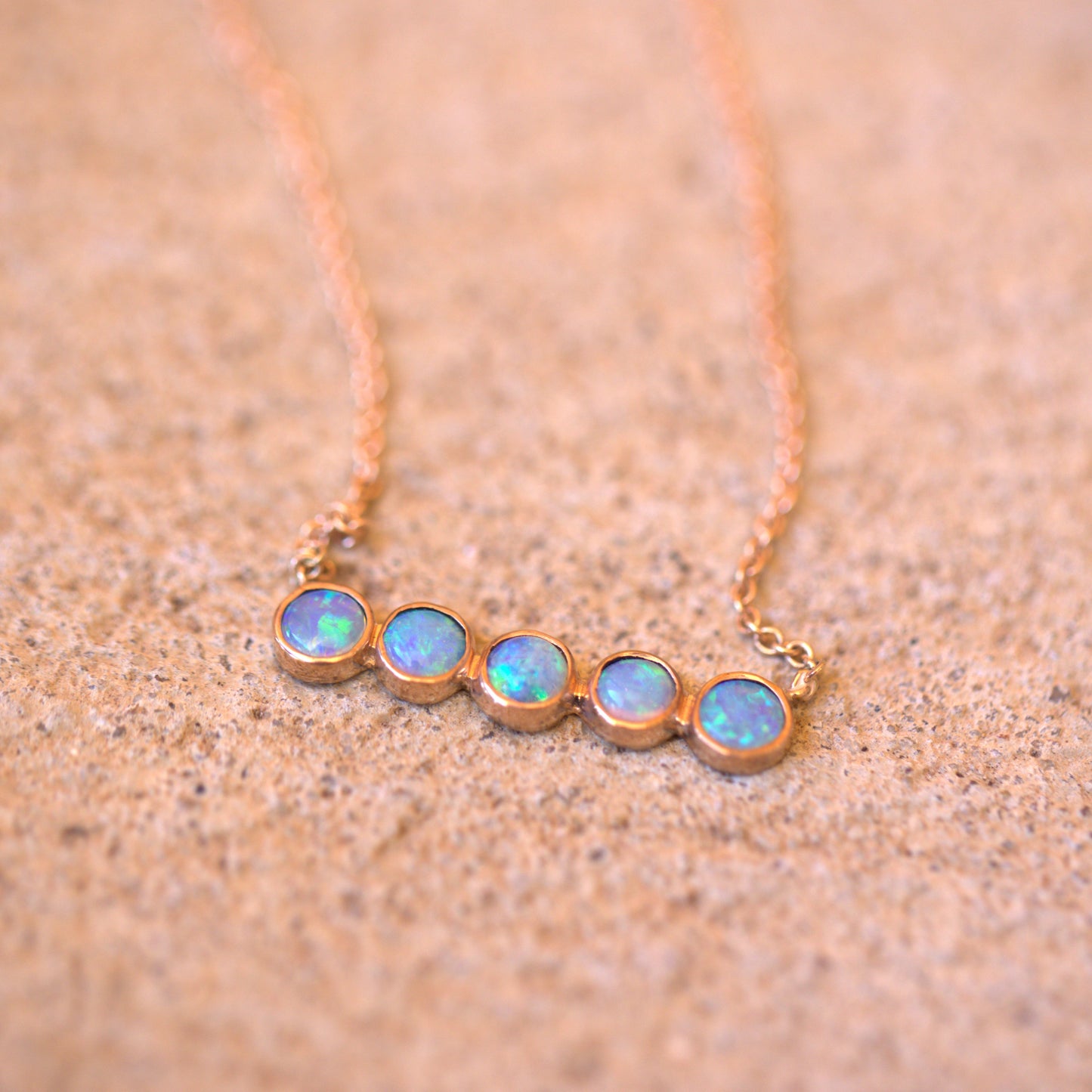 Opal Blue Green Necklace