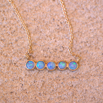 Opal Blue Green Necklace