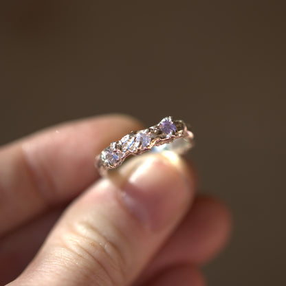 Dainty 3 Sapphire Ring