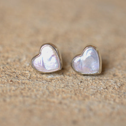 Heart Pearl Studs