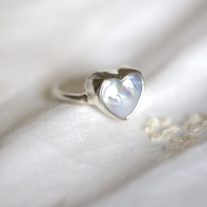 Heart Pearl Ring