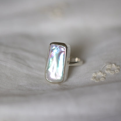 Rectangle Pearl Ring