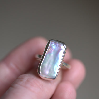 Rectangle Pearl Ring